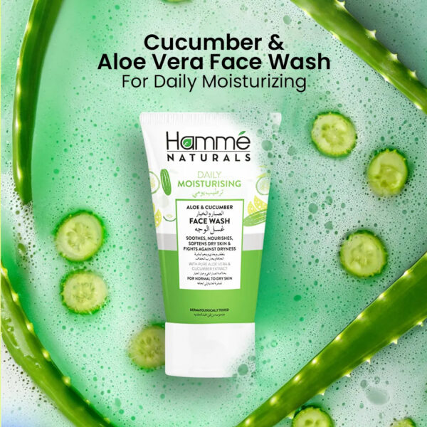 Hamme Daily Moisturizing Aloe & Cucumber Face Wash - Image 2