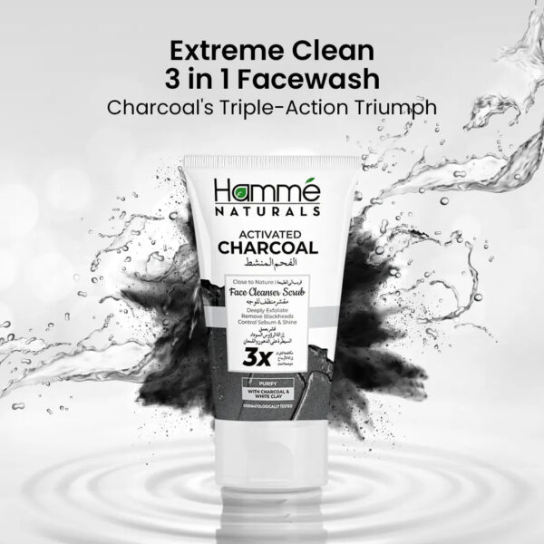 Hamme Activated Charcoal Face Cleanser Scrub - Image 2