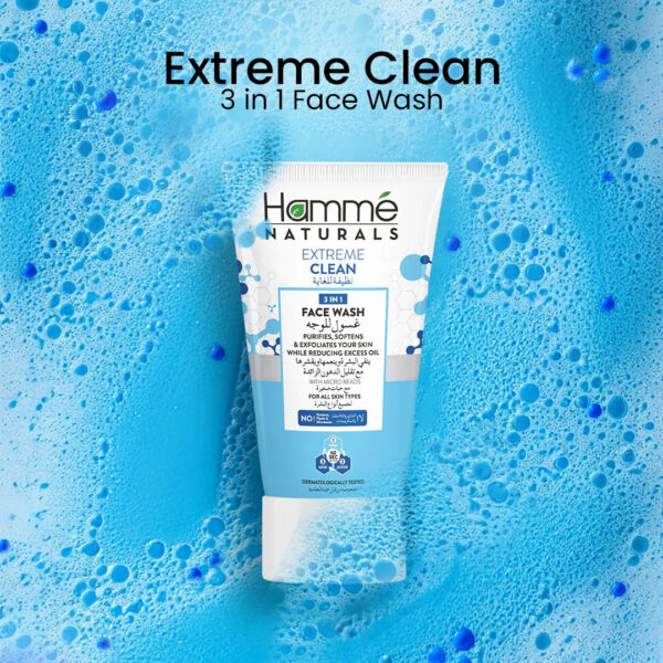 Hamme Extreme Clean 3 in 1 Face Wash - Image 2