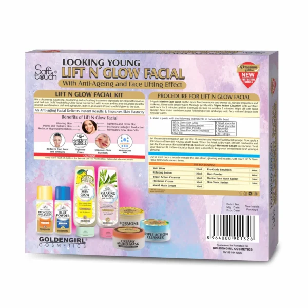 Soft Touch Lift n Glow Facial Set 9 items - Image 3