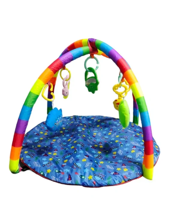 New Born Baby Play Mat -Play Gym with Hanging Rattles - Image 2