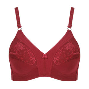 Women's Cotton Bra Half Net - Maroon