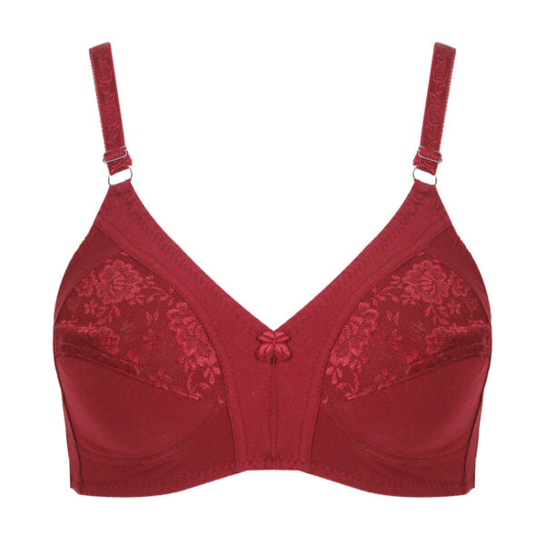 Women's Cotton Bra Half Net - Maroon